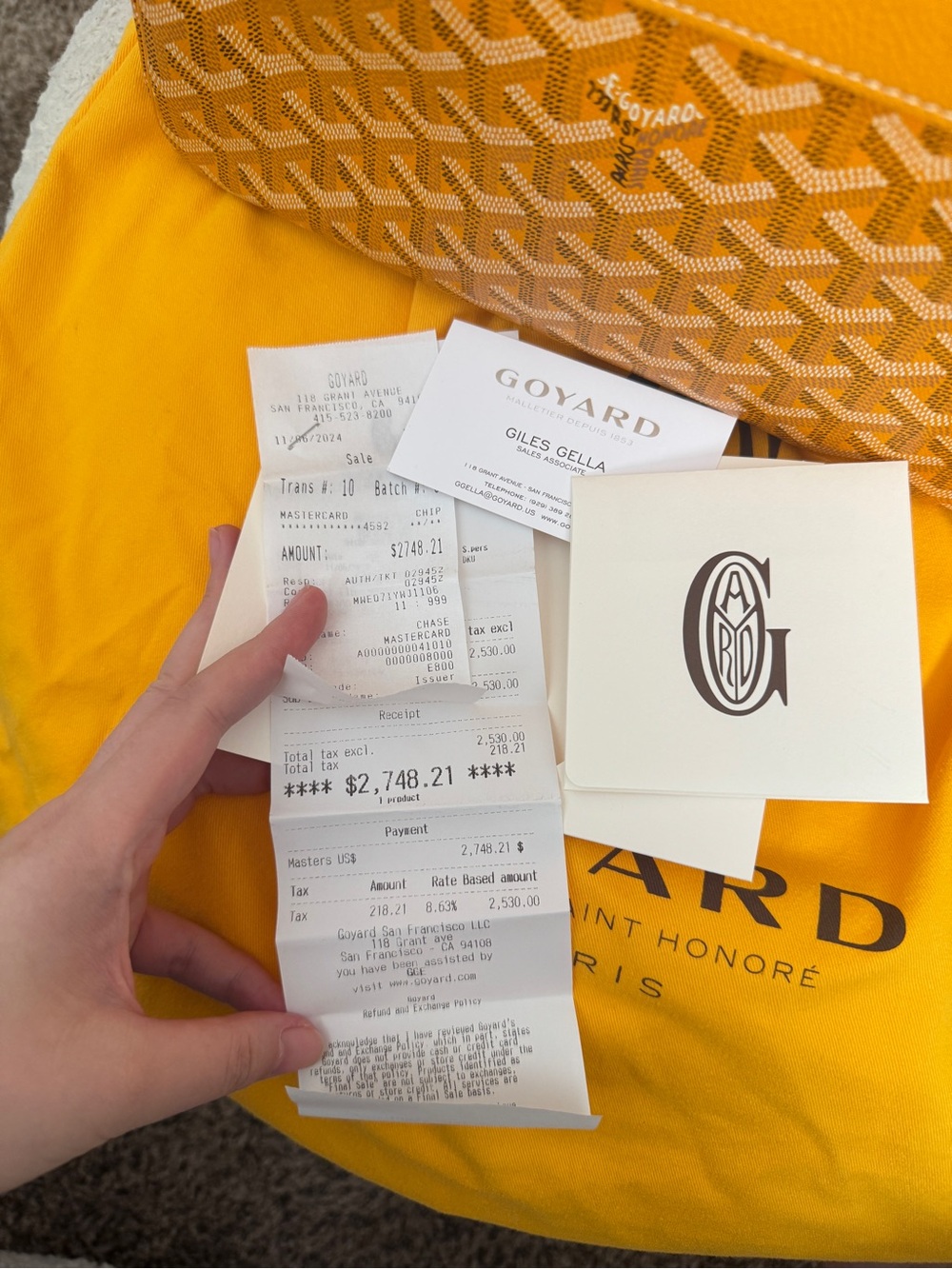 Goyard Yellow Rouette Souple Bag with Dustbag - Picture 6 of 7